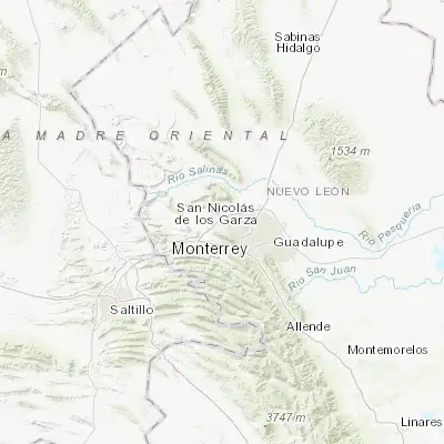 Map showing location of Parque Industrial Ciudad Mitras (25.788610, -100.447780)