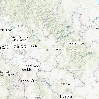 Map showing location of Pedregal de San José (20.066160, -98.407030)