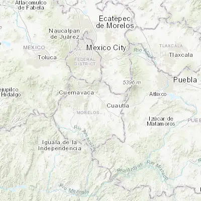 Map showing location of Peña Flores (Palo Verde) (18.867220, -98.968330)