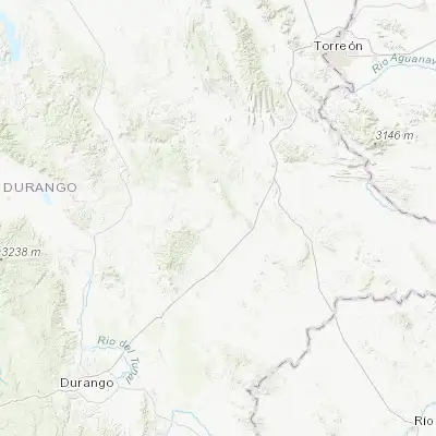 Map showing location of Peñón Blanco (24.792890, -104.026590)