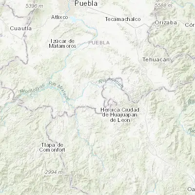 Map showing location of Petlalcingo (18.084630, -97.917500)