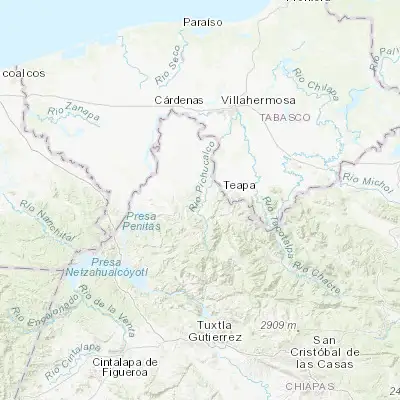 Map showing location of Pichucalco (17.510000, -93.115910)