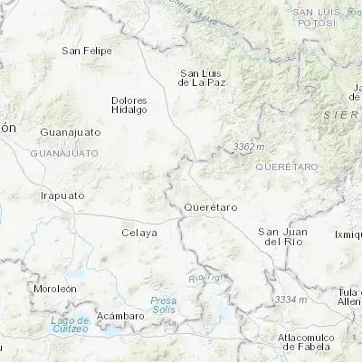 Map showing location of Pie de Gallo (20.783510, -100.492430)