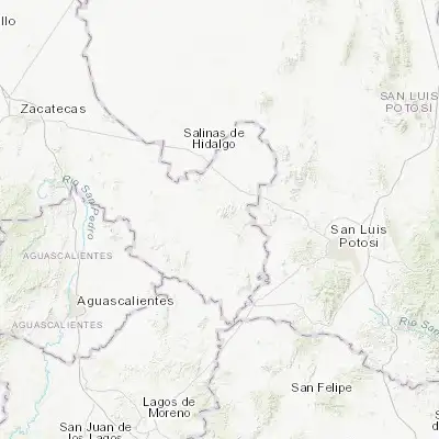 Map showing location of Pinos (22.295710, -101.575790)