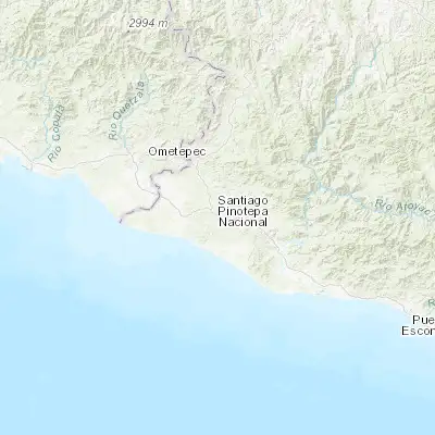 Map showing location of Pinotepa Nacional (16.340140, -98.052970)