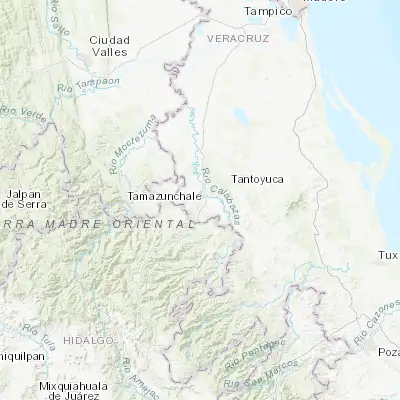 Map showing location of Platón Sánchez (21.271820, -98.374560)