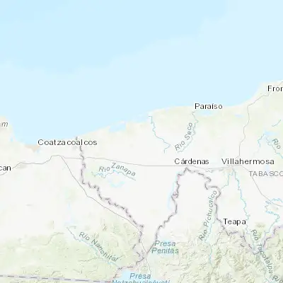 Map showing location of Poblado C-11 José María Morelos y Pavón (18.174190, -93.623560)