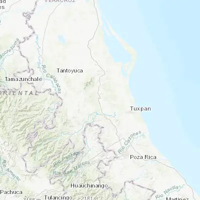 Map showing location of Potrero del Llano (21.079700, -97.728140)