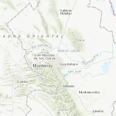Map showing location of Prados de Santa Rosa (25.798080, -100.226870)