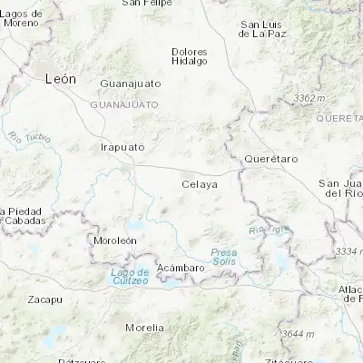 Map showing location of Primera Fracción de Crespo (20.496380, -100.851500)