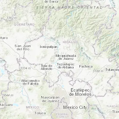 Map showing location of Progreso de Alvaro Obregon (20.249290, -99.189880)