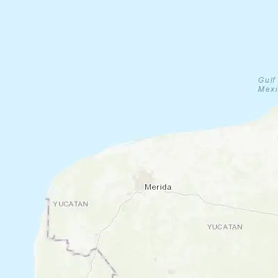 Map showing location of Progreso (21.283060, -89.661230)