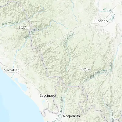 Map showing location of Pueblo Nuevo (23.379270, -105.383130)