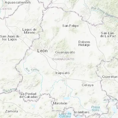 Map showing location of Puentecillas (20.931870, -101.278730)