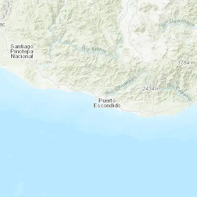Map showing location of Puerto Escondido (15.870370, -97.077260)