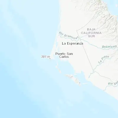 Map showing location of Puerto San Carlos (24.788740, -112.105040)