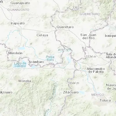 Map showing location of Puroagua (20.079130, -100.452910)