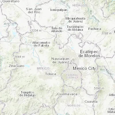 Map showing location of Quinto Barrio (Ejido Cahuacán) (19.622220, -99.418060)