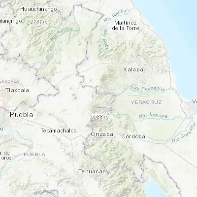 Map showing location of Rafael J. García (19.254130, -97.183150)