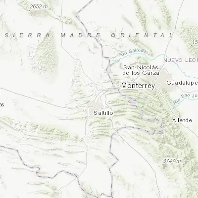 Map showing location of Ramos Arizpe (25.539280, -100.947420)