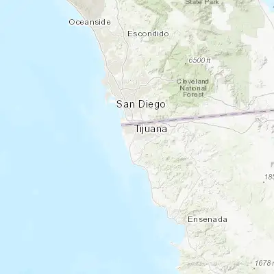 Map showing location of Rancho La Gloria (32.446190, -117.001030)
