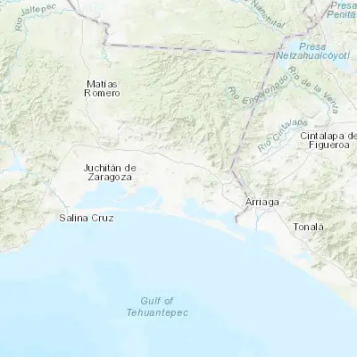 Map showing location of Reforma de Pineda (16.401030, -94.457860)