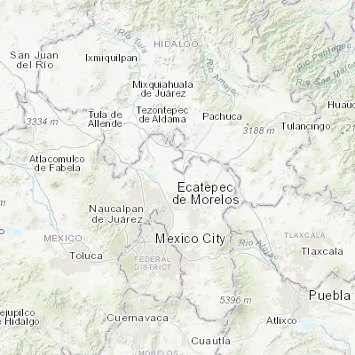 Map showing location of Reyes Acozac (19.775500, -98.980790)
