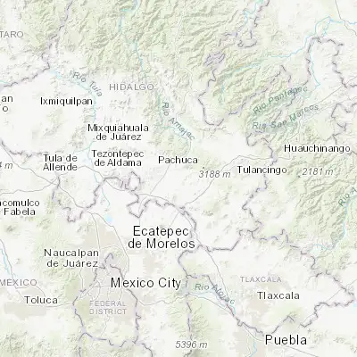 Map showing location of Rinconada de los Ángeles (20.026110, -98.711390)