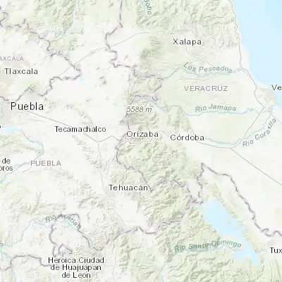 Map showing location of Río Blanco (18.830360, -97.156000)