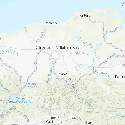 Map showing location of Río de Teapa (17.783420, -92.900330)
