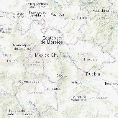 Map showing location of Río Frío de Juárez (19.353360, -98.670570)