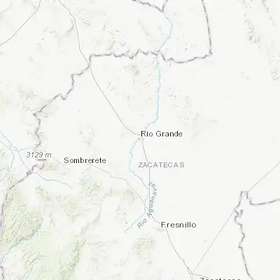 Map showing location of Río Grande (23.826470, -103.030340)