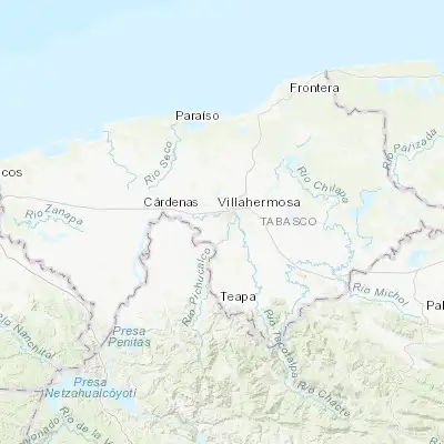 Map showing location of Río Viejo Primera Sección (17.939130, -92.980220)