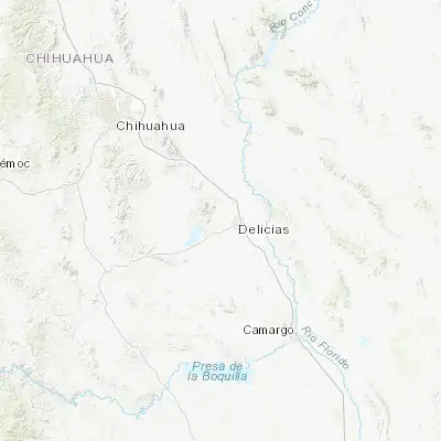 Map showing location of Rosales (28.187530, -105.557170)