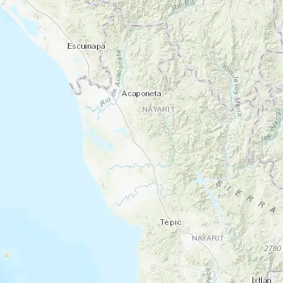 Map showing location of Rosamorada (22.122080, -105.206400)