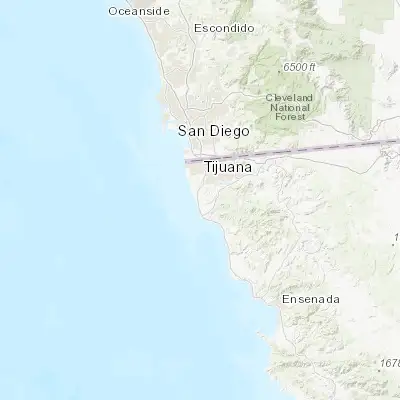 Map showing location of Rosarito (32.360440, -117.046450)