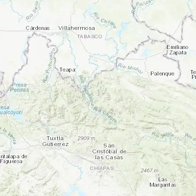 Map showing location of Sabanilla (17.283840, -92.553150)