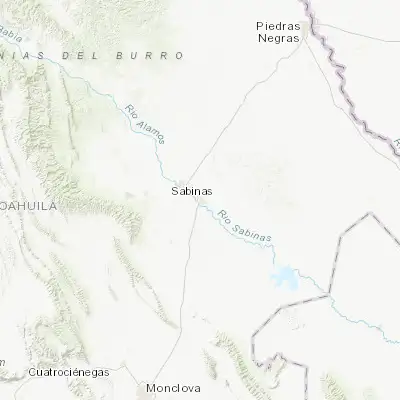 Map showing location of Sabinas (27.855910, -101.117380)