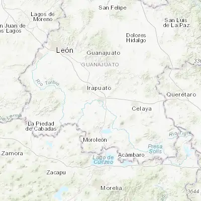 Map showing location of Salamanca (20.571960, -101.191540)