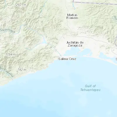 Map showing location of Salina Cruz (16.175350, -95.194240)