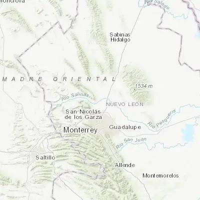 Map showing location of Salinas Victoria (25.963290, -100.290910)
