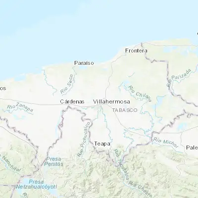 Map showing location of Saloya 2da. Sección (18.053060, -92.936390)