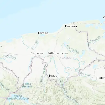 Map showing location of Samarkanda (18.042160, -92.910500)