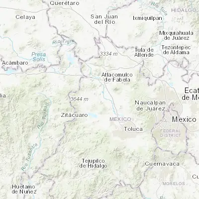 Map showing location of San Agustín Mextepec (19.632920, -99.926540)