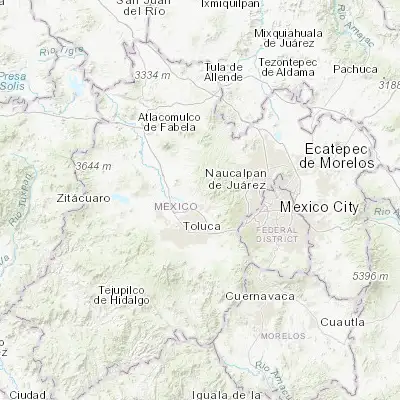 Map showing location of San Agustín Mimbres (19.450690, -99.556260)