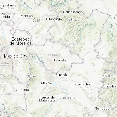 Map showing location of San Andrés Ahuashuatepec (19.378310, -98.106540)