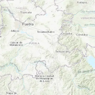 Map showing location of San Andrés Cacaloapan (18.583640, -97.587110)