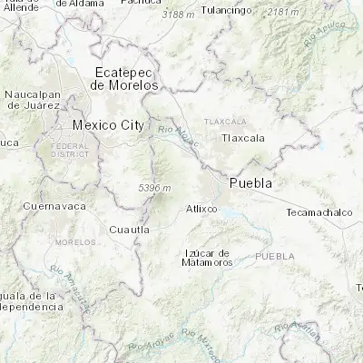 Map showing location of San Andrés Calpan (19.103560, -98.461880)