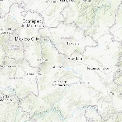 Map showing location of San Andrés Cholula (19.051440, -98.295260)