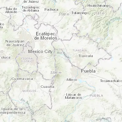 Map showing location of San Andrés Hueyacatitla (19.256000, -98.536280)
